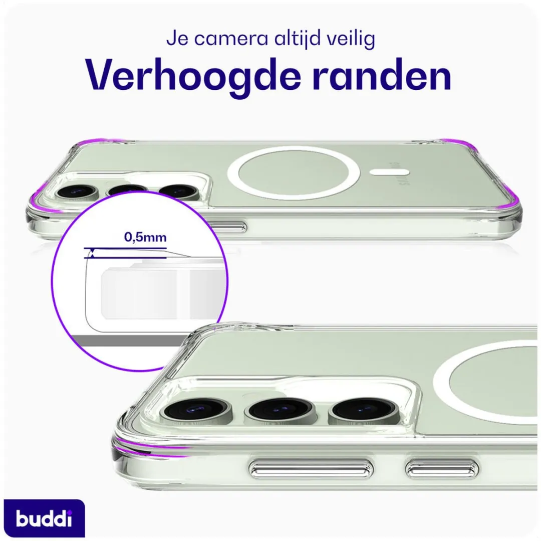 Buddi Core BCSG24FE Hoesje - Samsung Galaxy S24 FE - MagSafe - Transparant