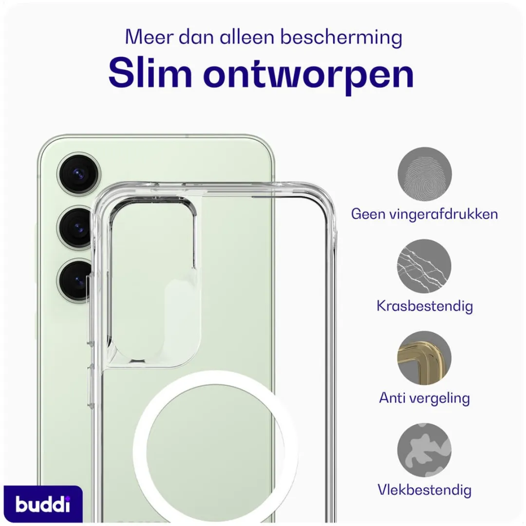 Buddi Core BCSG24FE Hoesje - Samsung Galaxy S24 FE - MagSafe - Transparant