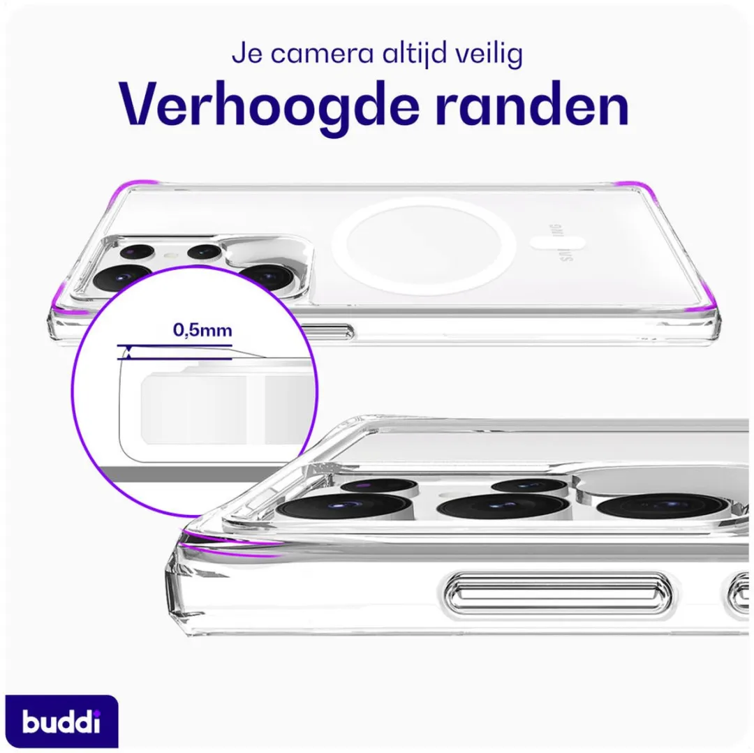 Buddi Core Hoesje Samsung Galaxy S24 Ultra - MagSafe - Transparant