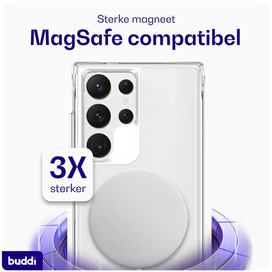 Buddi Core Hoesje Samsung Galaxy S24 Ultra - MagSafe - Transparant