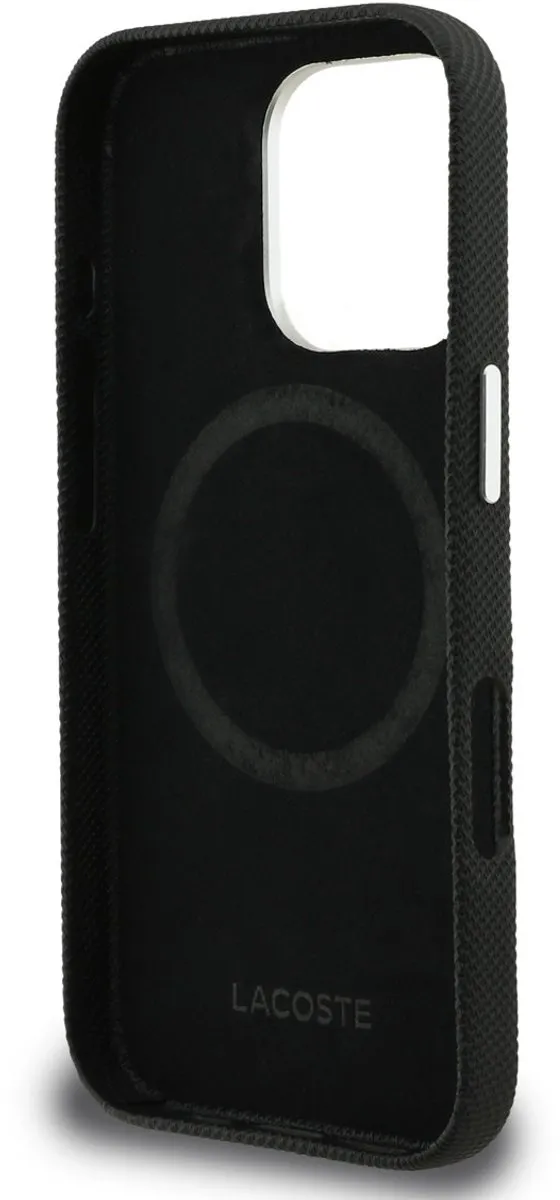 Lacoste Back Cover Case iPhone 16 Pro Max LAIP16PM - Zwart