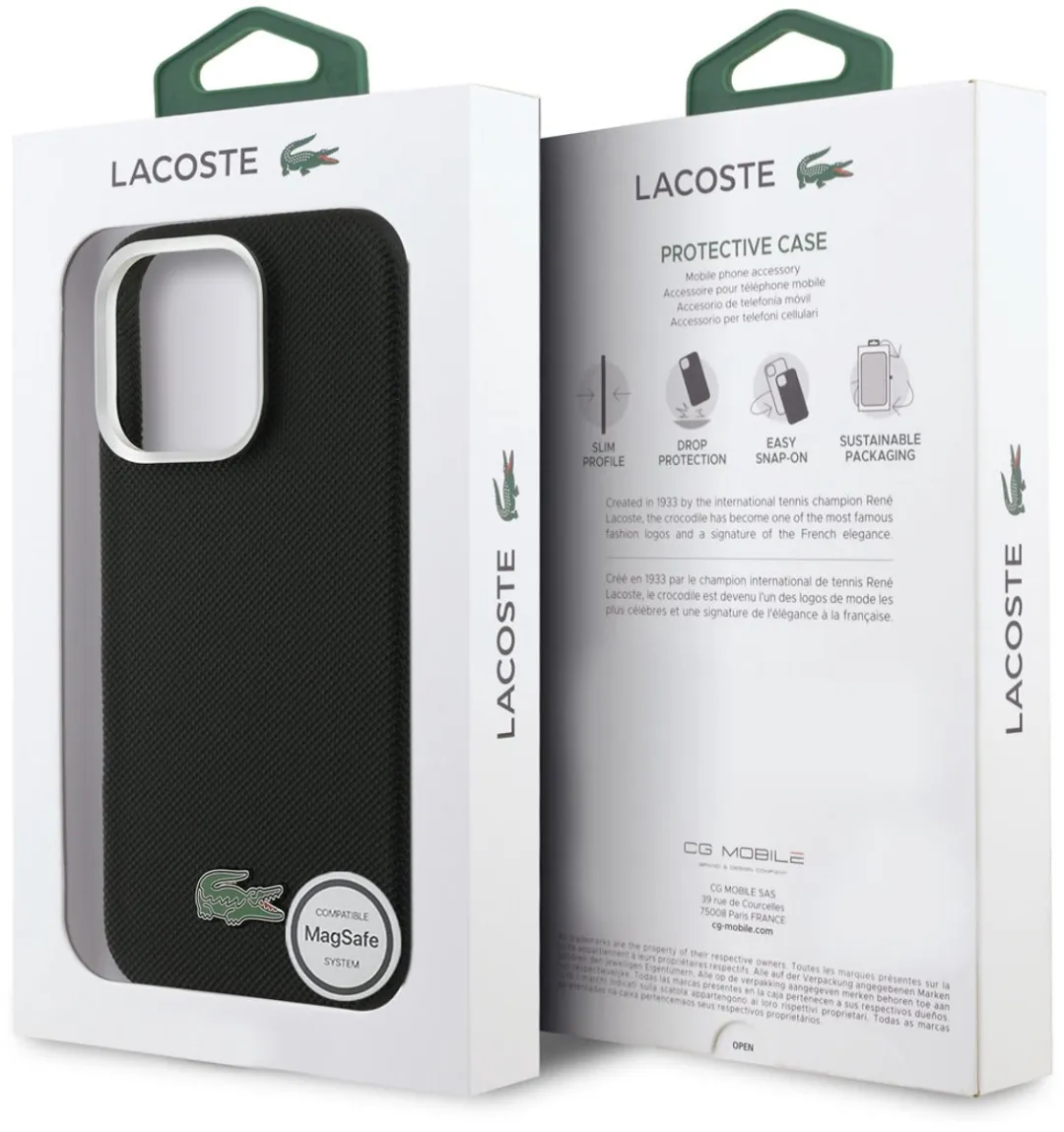 Lacoste Back Cover Case iPhone 16 Pro Max LAIP16PM - Zwart - afbeelding 6 van 6