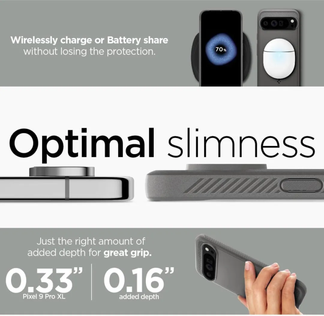 Spigen Rugged Armor Hoesje 8809971227193 - Google Pixel 9 Pro XL - Grijs - afbeelding 6 van 6
