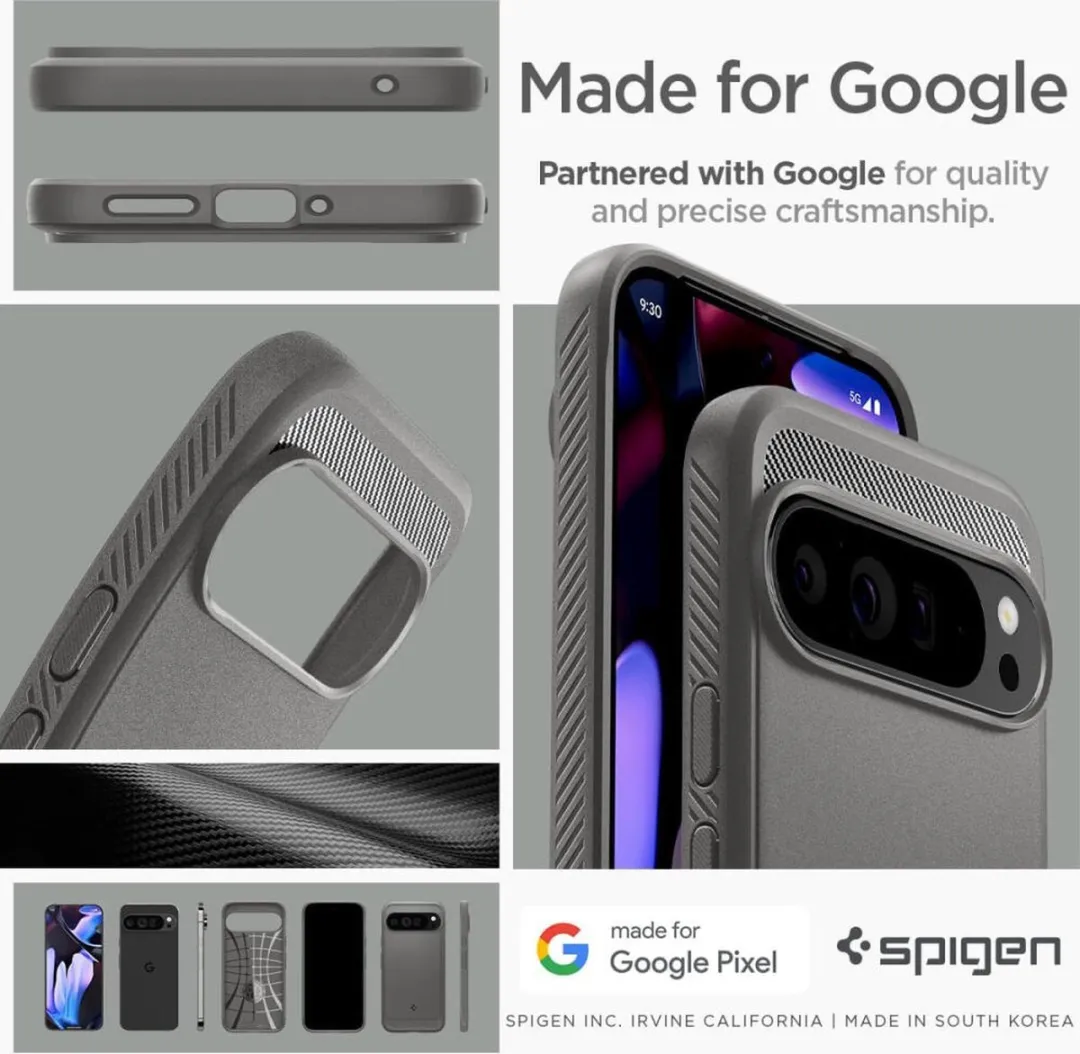 Spigen Rugged Armor Hoesje 8809971227193 - Google Pixel 9 Pro XL - Grijs
