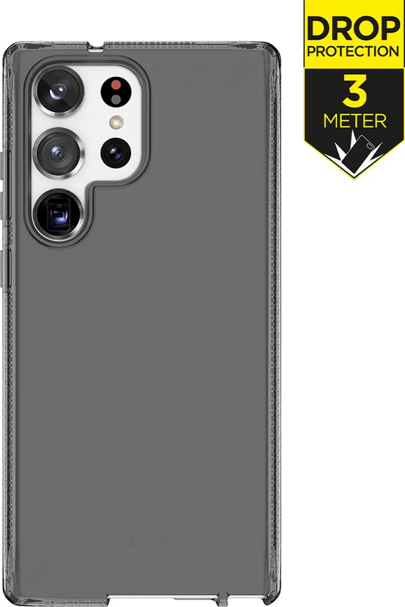 ITSKINS Spectrum R Clear Samsung Galaxy S23 Ultra Hoesje - Zwart