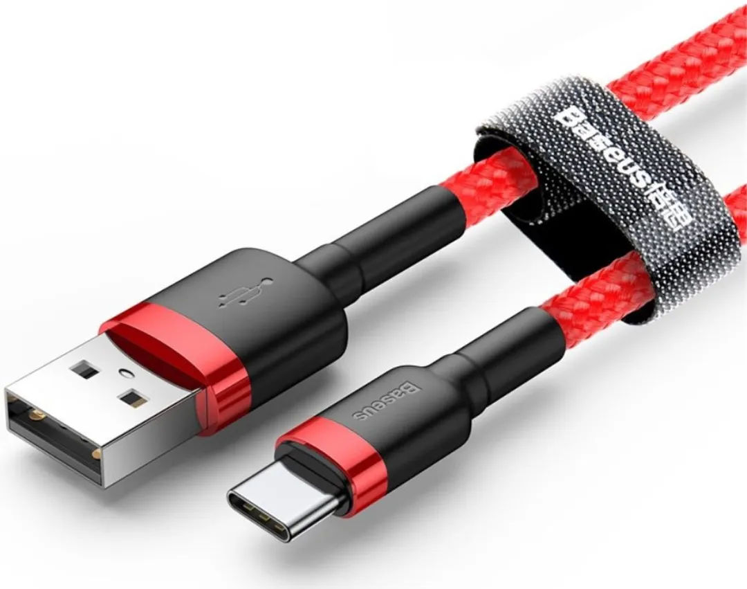 Baseus Cafule USB/USB-C Kabel 3A 1M - Rood