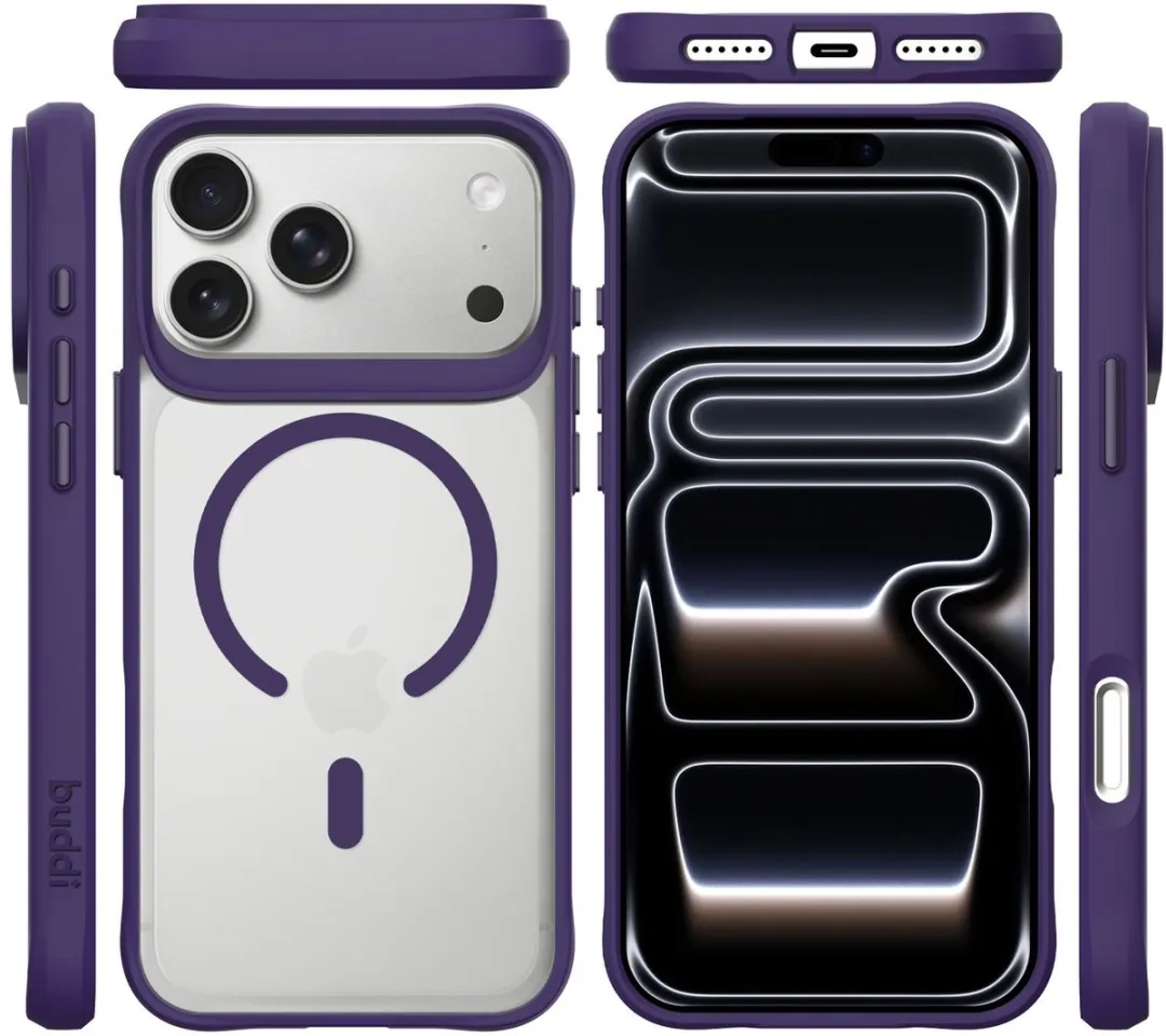 Buddi Hybrid Hoesje iPhone 17 Pro - MagSafe - Paars - afbeelding 6 van 6
