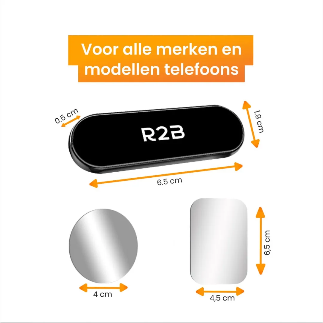 R2B Magnetische Telefoonhouder Auto - 360° Rotatie - Zwart