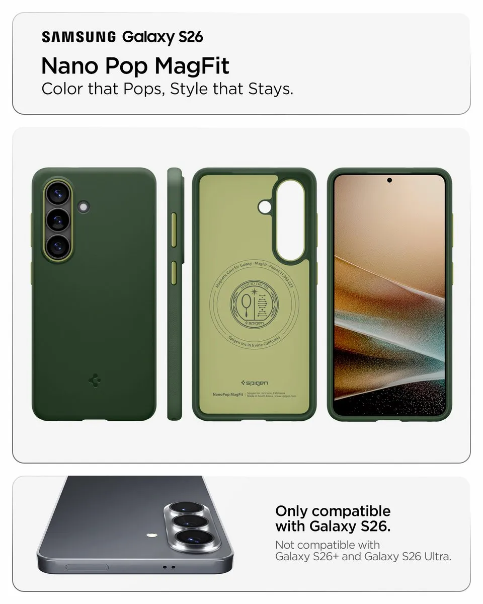 Spigen Nano Pop MagFit Backcover S26 - Avo Green