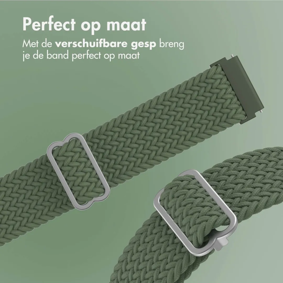 Imoshion Nylon Geweven Smartwatchband 20mm - Groen