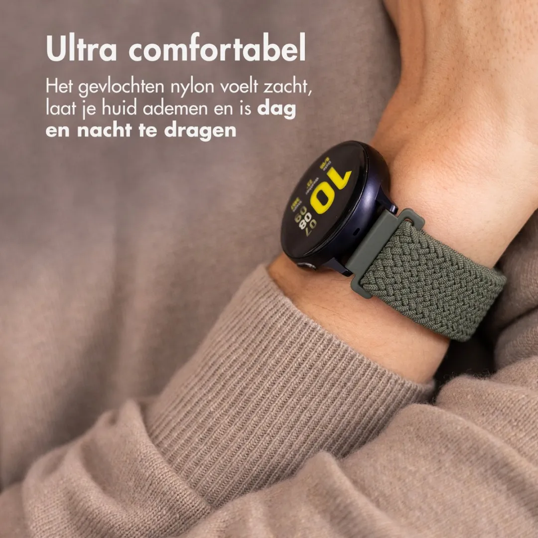 Imoshion Nylon Geweven Smartwatchband 20mm - Groen