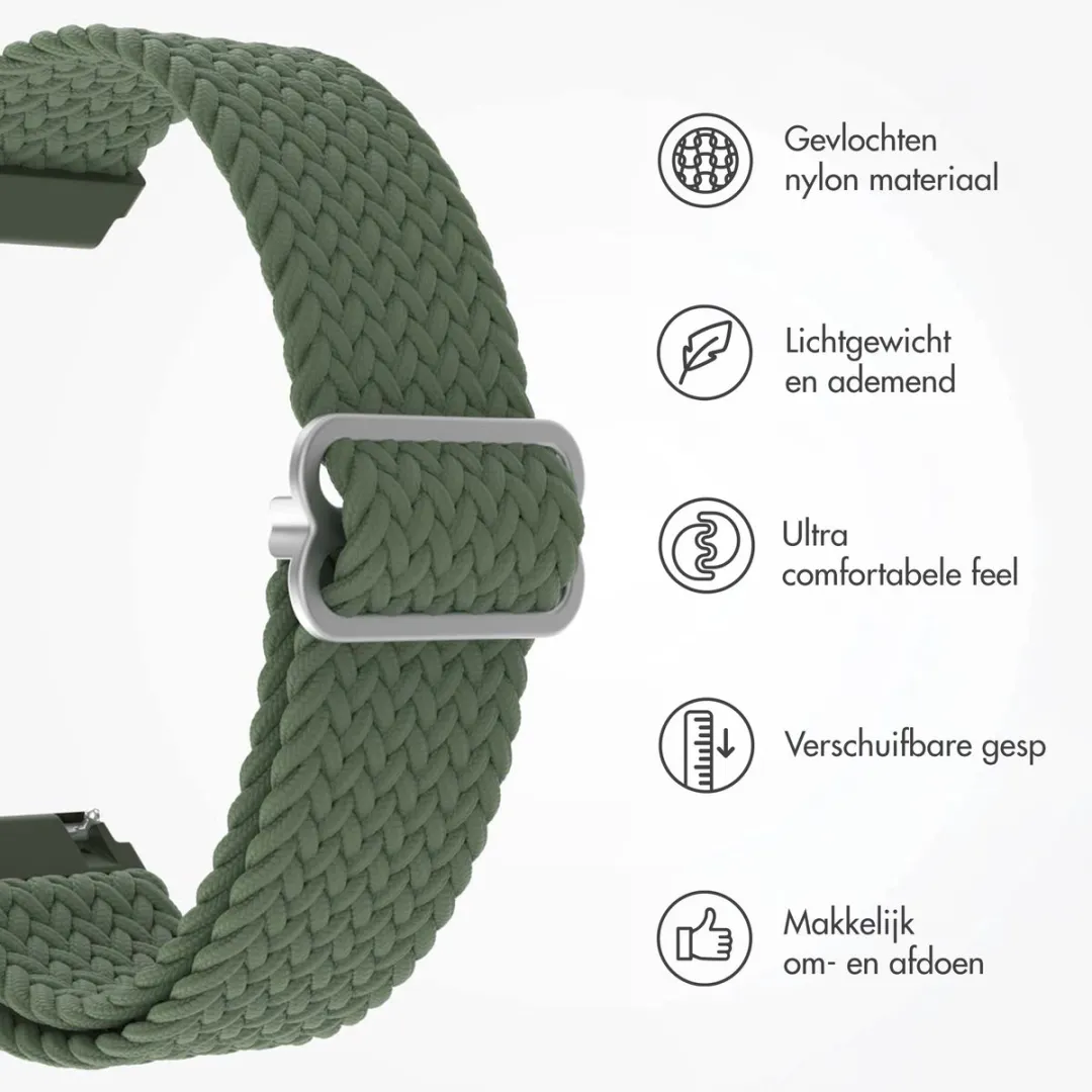 Imoshion Nylon Geweven Smartwatchband 20mm - Groen