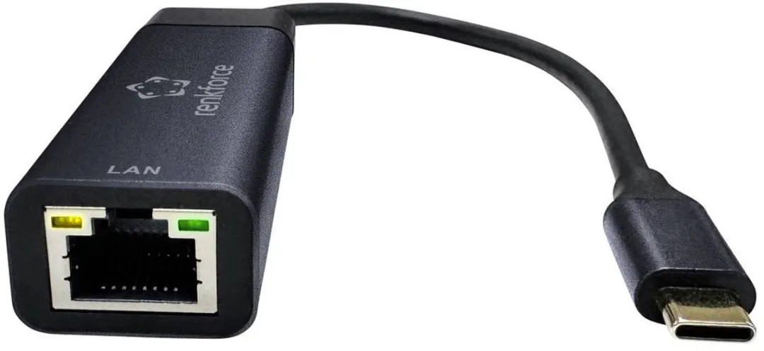 Renkforce RF-USBCA-200 USB-C naar RJ45 Adapter - 15cm - Zwart