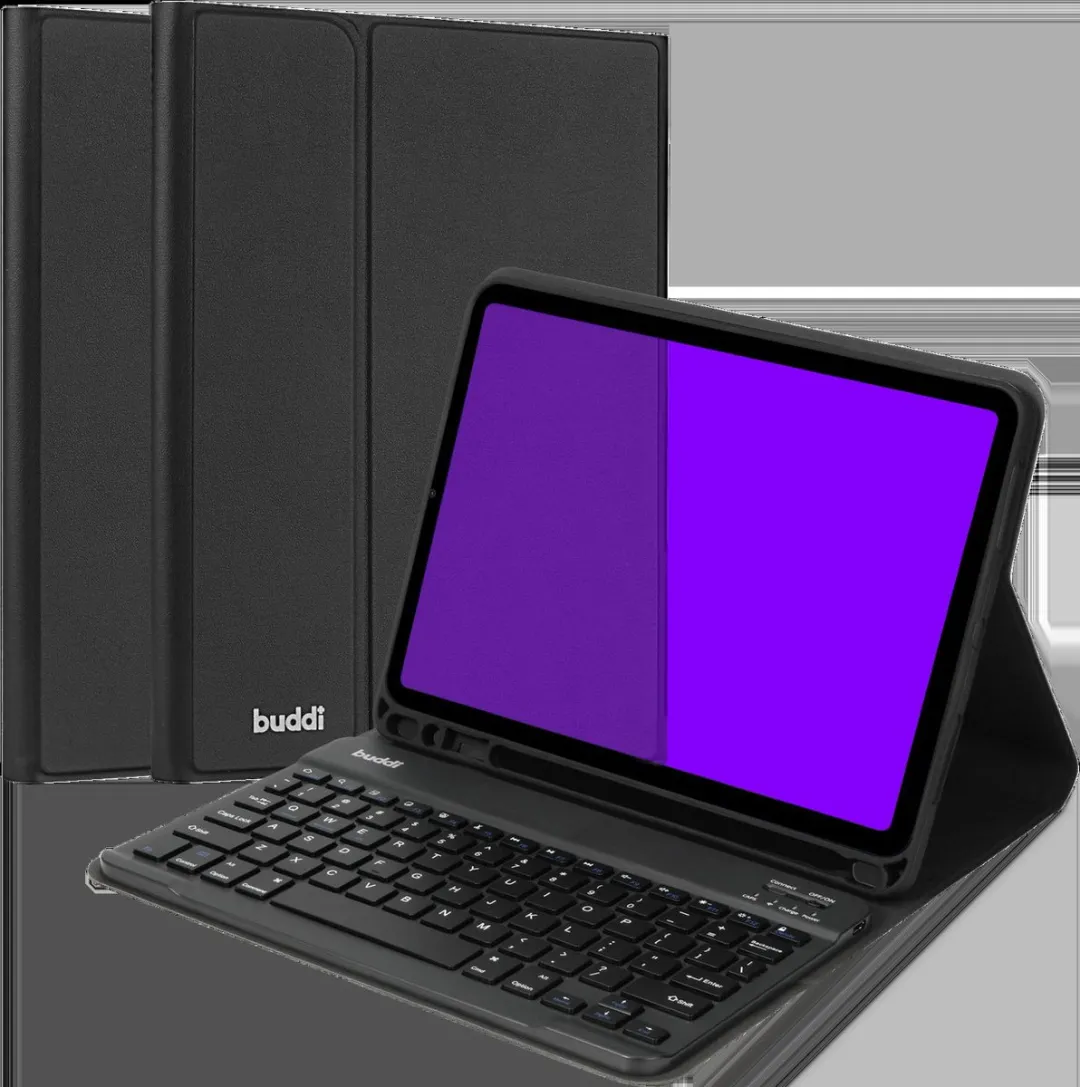 Buddi Zuna Hoes met QWERTY Toetsenbord - Samsung Galaxy Tab A8 2021 - Zwart