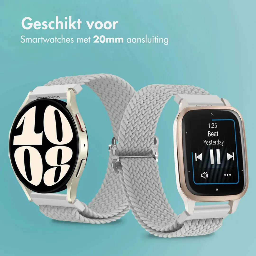 Imoshion Nylon Geweven Smartwatchband 20mm - Grijs
