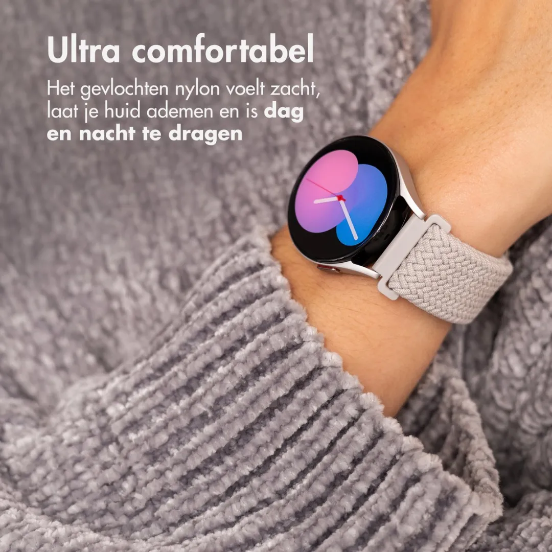 Imoshion Nylon Geweven Smartwatchband 20mm - Grijs