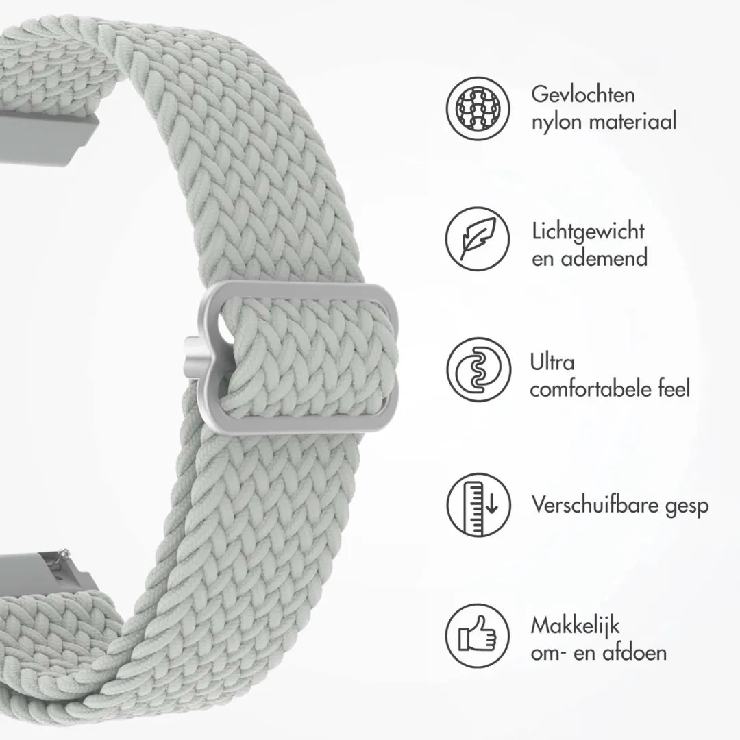 Imoshion Nylon Geweven Smartwatchband 20mm - Grijs