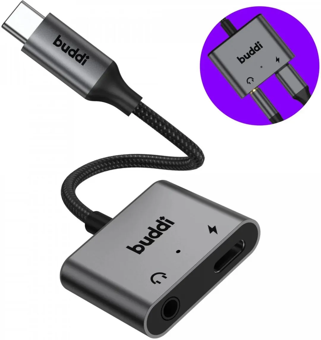 Buddi Ease USB-C naar USB-C Adapter 60W PD