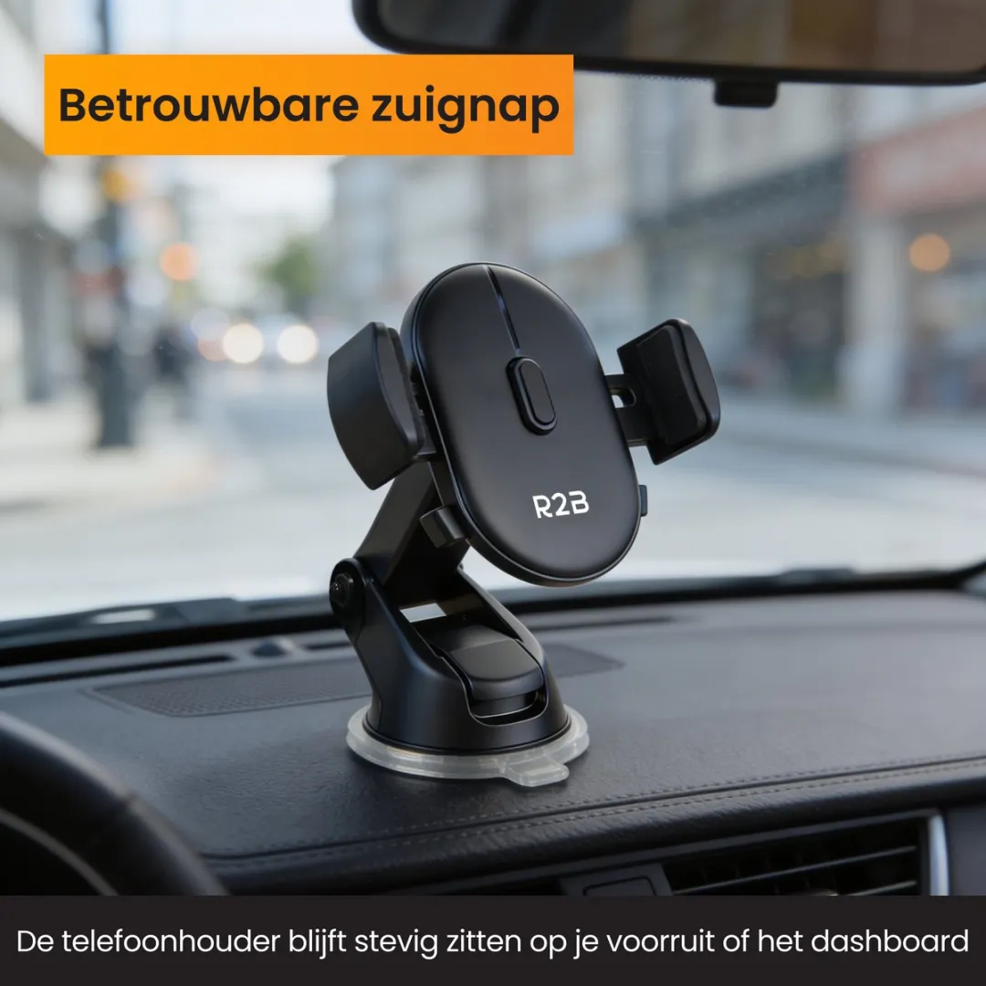 R2B Purmerend Telefoonhouder Auto - Zwart