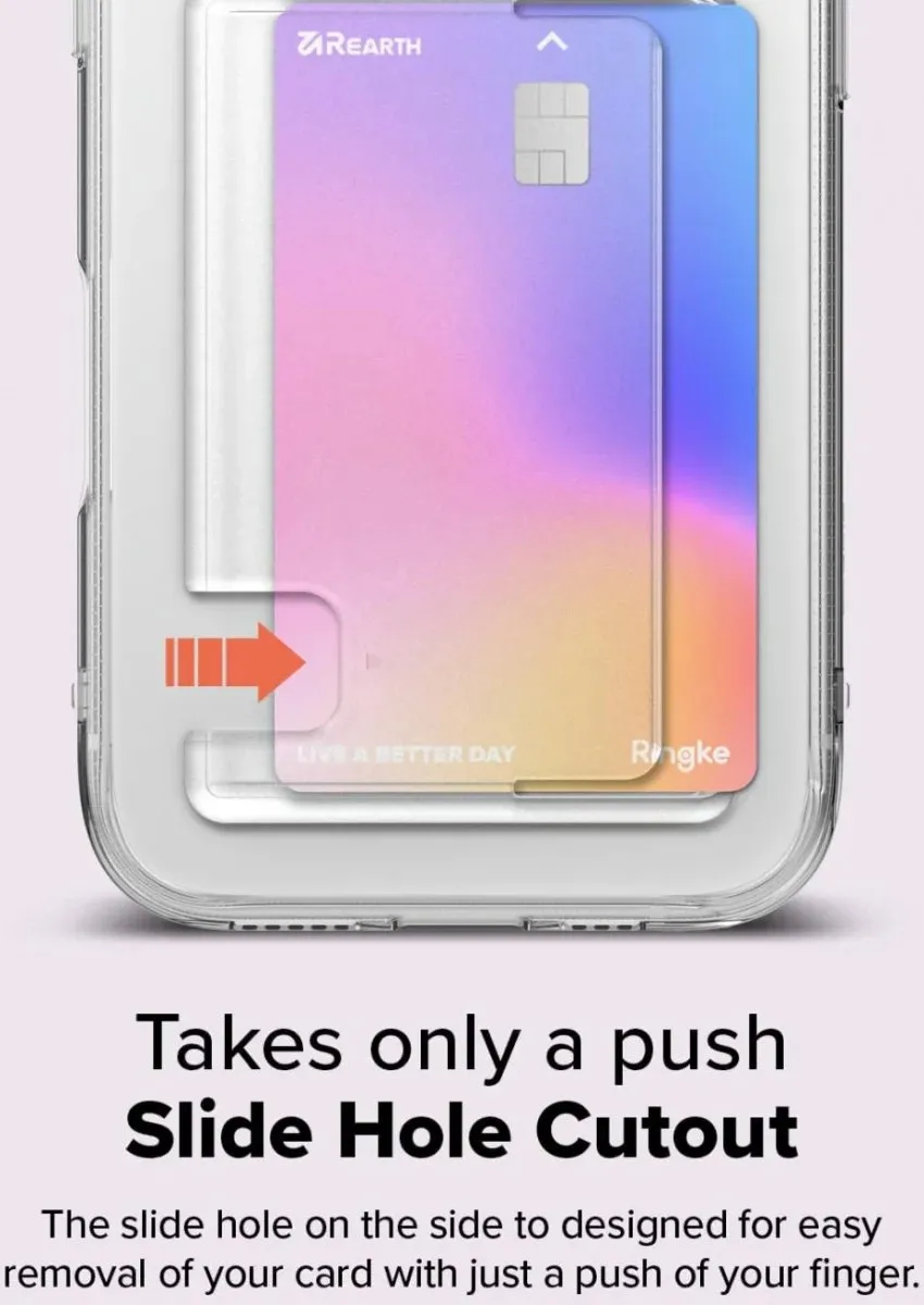 Ringke Fusion Card Hoesje iPhone 16 Plus - Transparant
