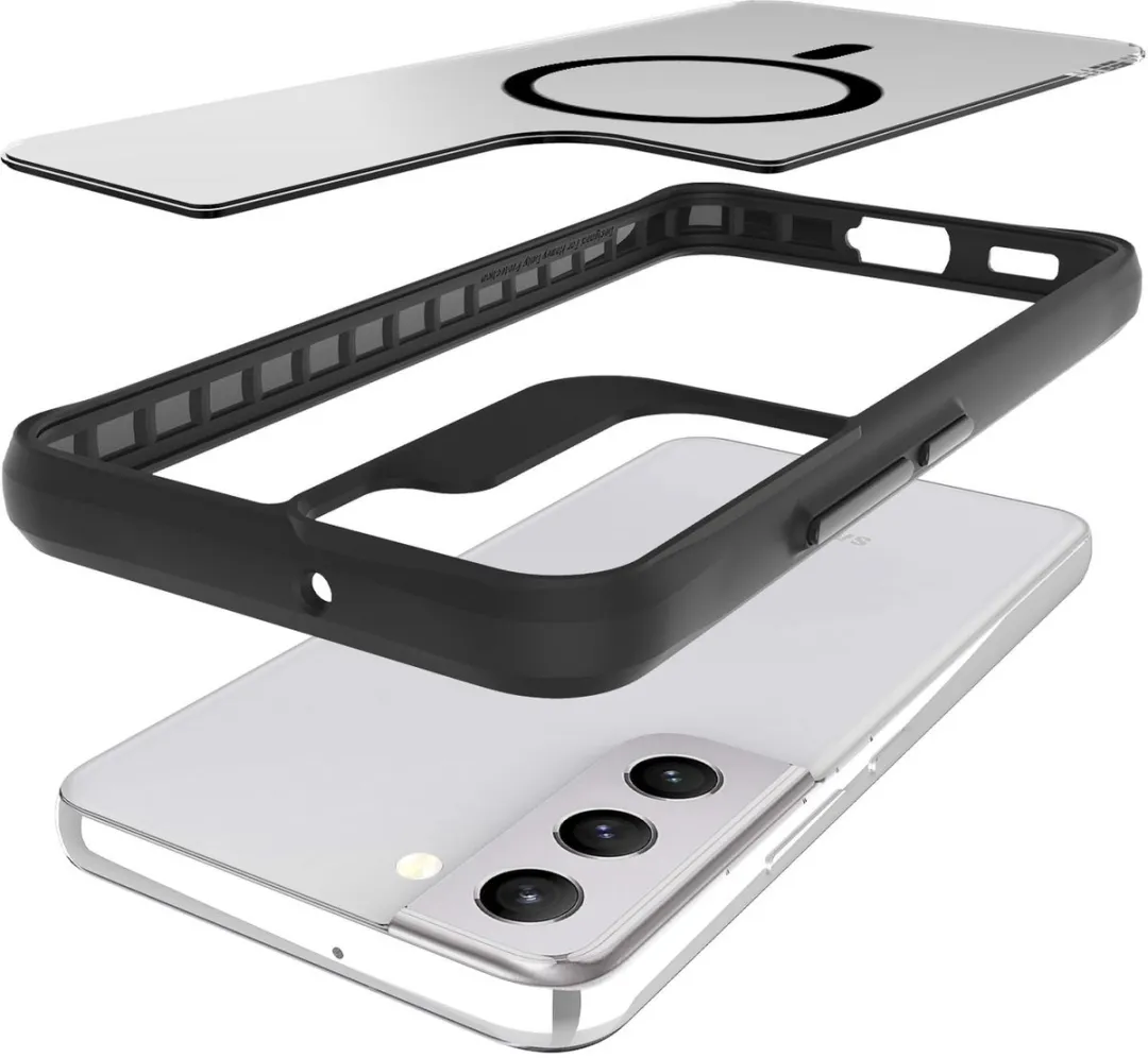 Buddi Hybrid Hoesje Samsung Galaxy S22 Plus - MagSafe - Matte Zwart