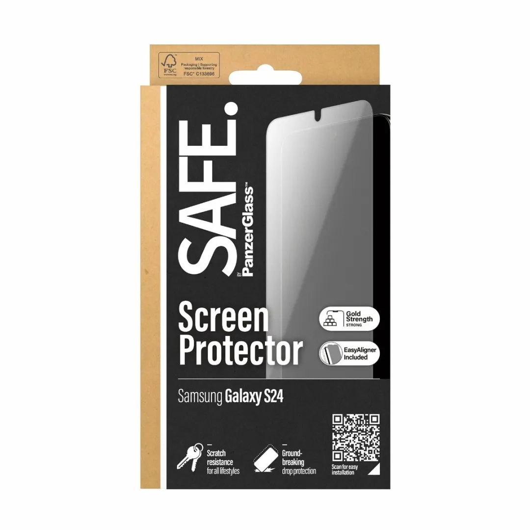 PanzerGlass SAFE Screenprotector Samsung Galaxy S24 - Case Friendly