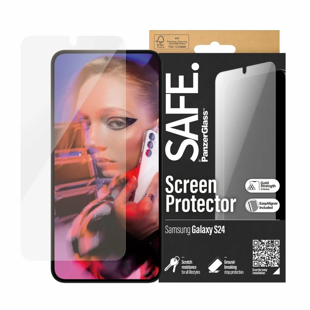 PanzerGlass SAFE Screenprotector Samsung Galaxy S24 - Case Friendly