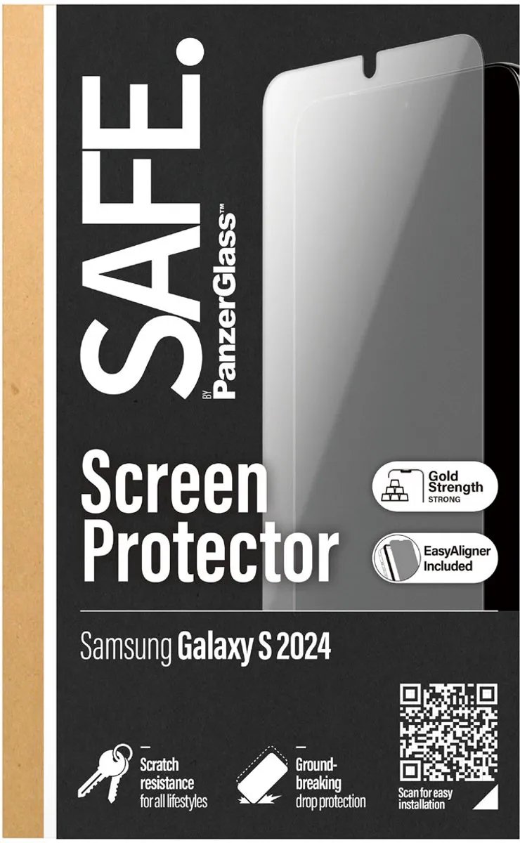 PanzerGlass SAFE Screenprotector Samsung Galaxy S24 - Case Friendly