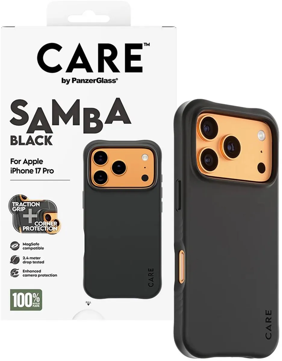 PanzerGlass Hoesje iPhone 17 Pro MagSafe Samba - 5715685027093 - Zwart