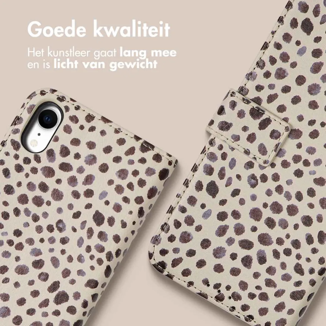 Imoshion Hoesje iPhone XR - 3 Pasjes - Black And White Dots