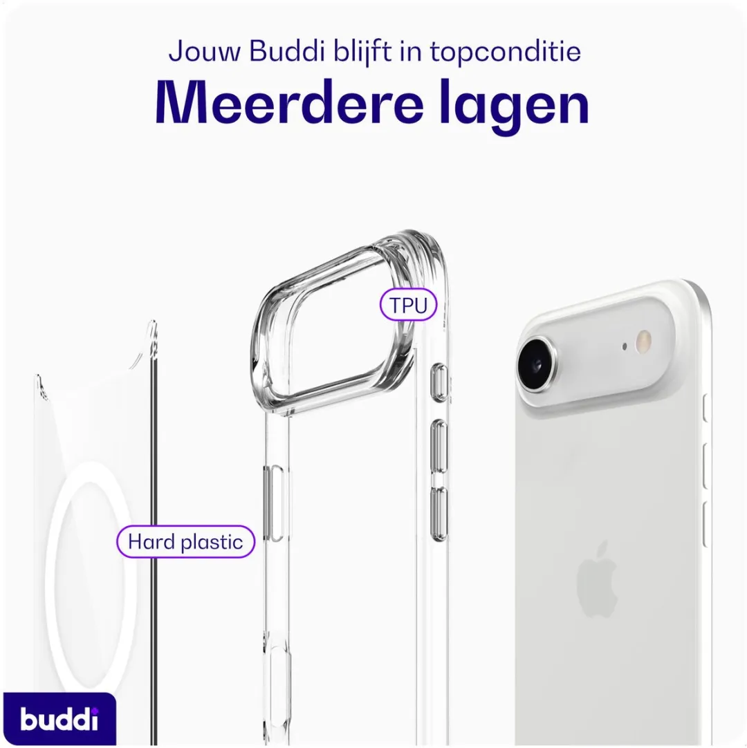 Buddi Core iPhone Air Hoesje - MagSafe - Transparant