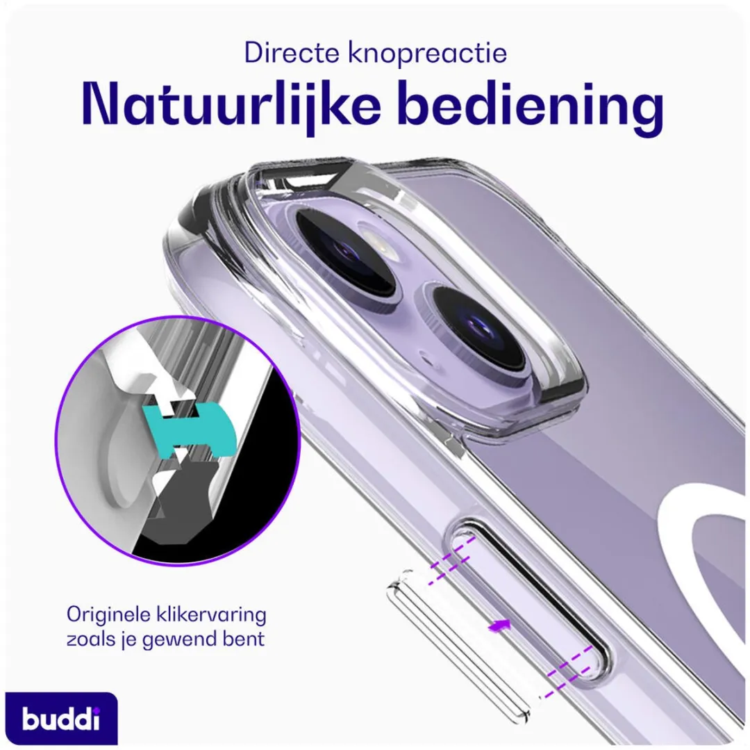 Buddi Core iPhone 14/13 Hoesje - MagSafe - Transparant