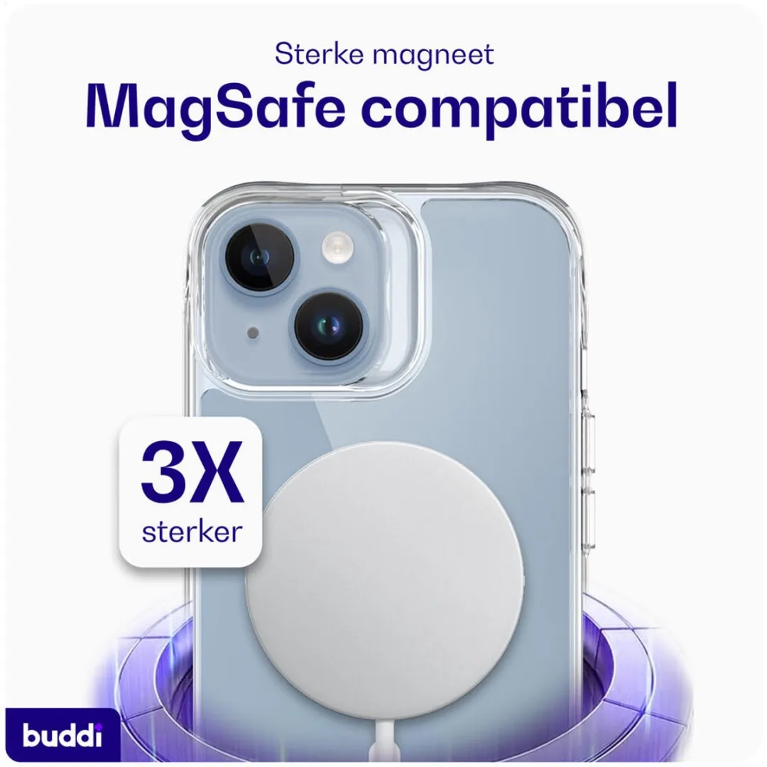 Buddi Core iPhone 14/13 Hoesje - MagSafe - Transparant