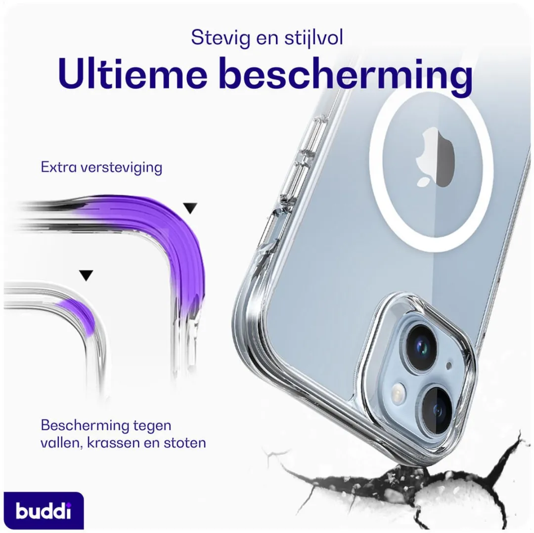 Buddi Core iPhone 14/13 Hoesje - MagSafe - Transparant