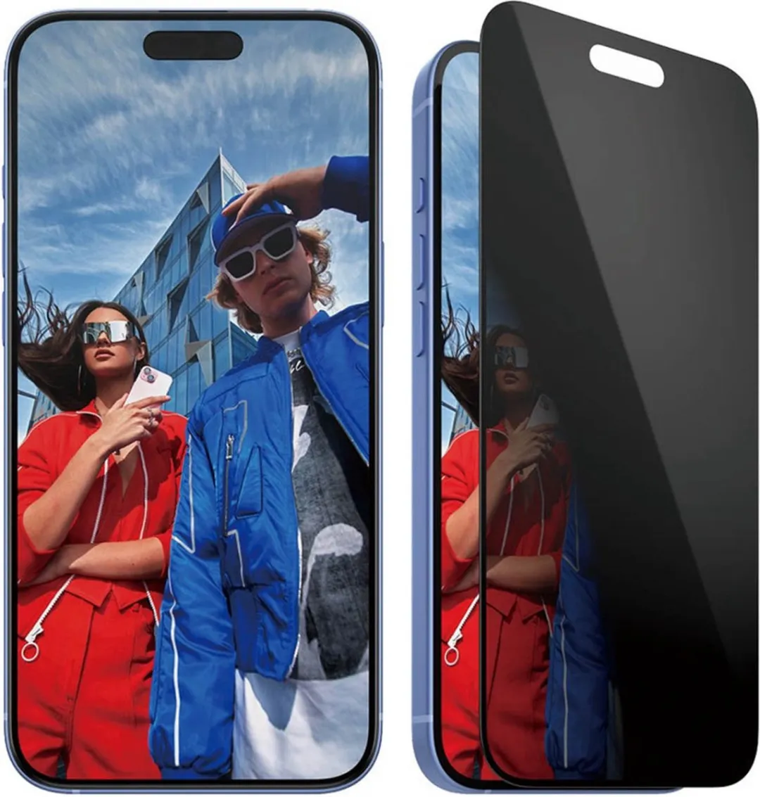 PanzerGlass Ultra-Wide Fit Privacy iPhone 16 Plus Screenprotector - Zwart
