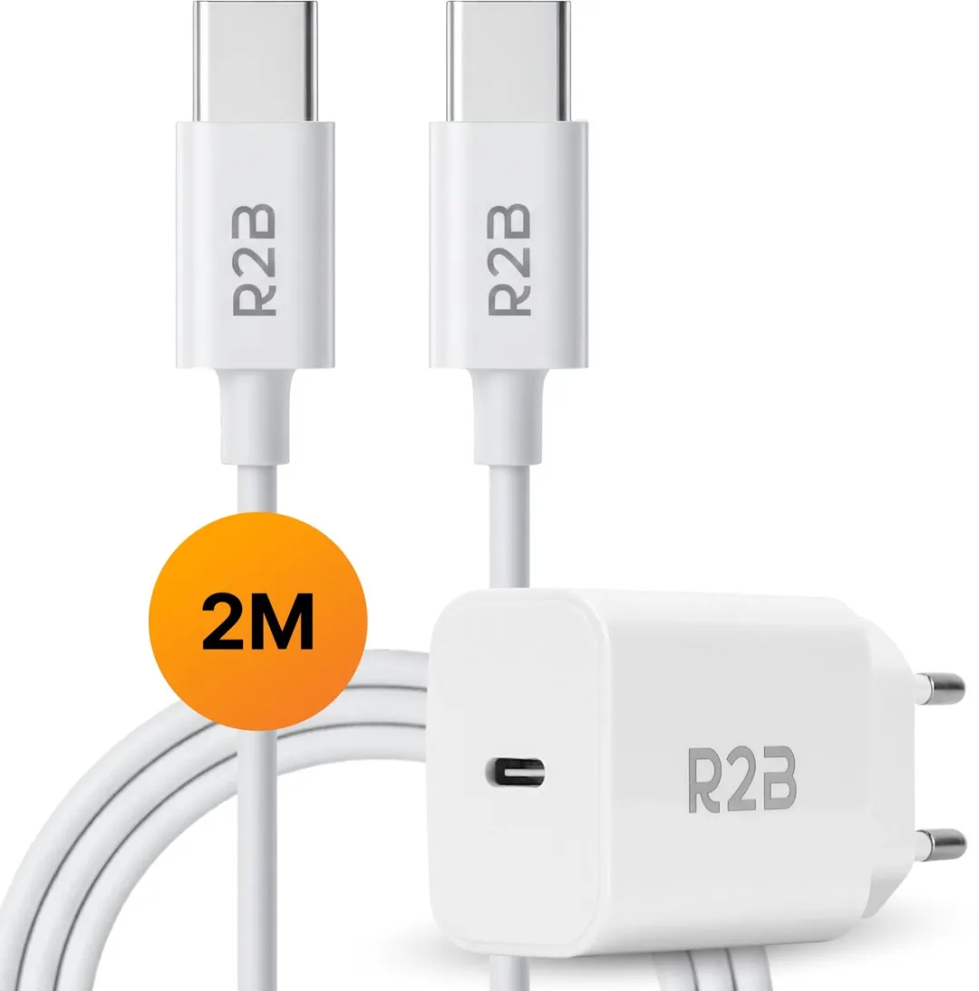 R2B USB-C naar USB-C Kabel 2m