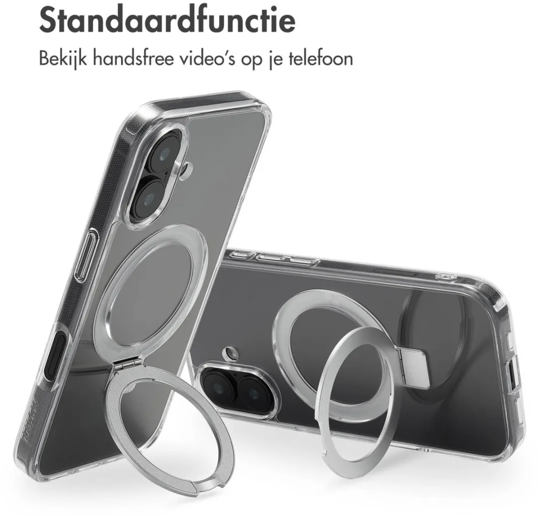 Accezz iPhone 16 Hoesje - Transparant - MagSafe - afbeelding 2 van 3