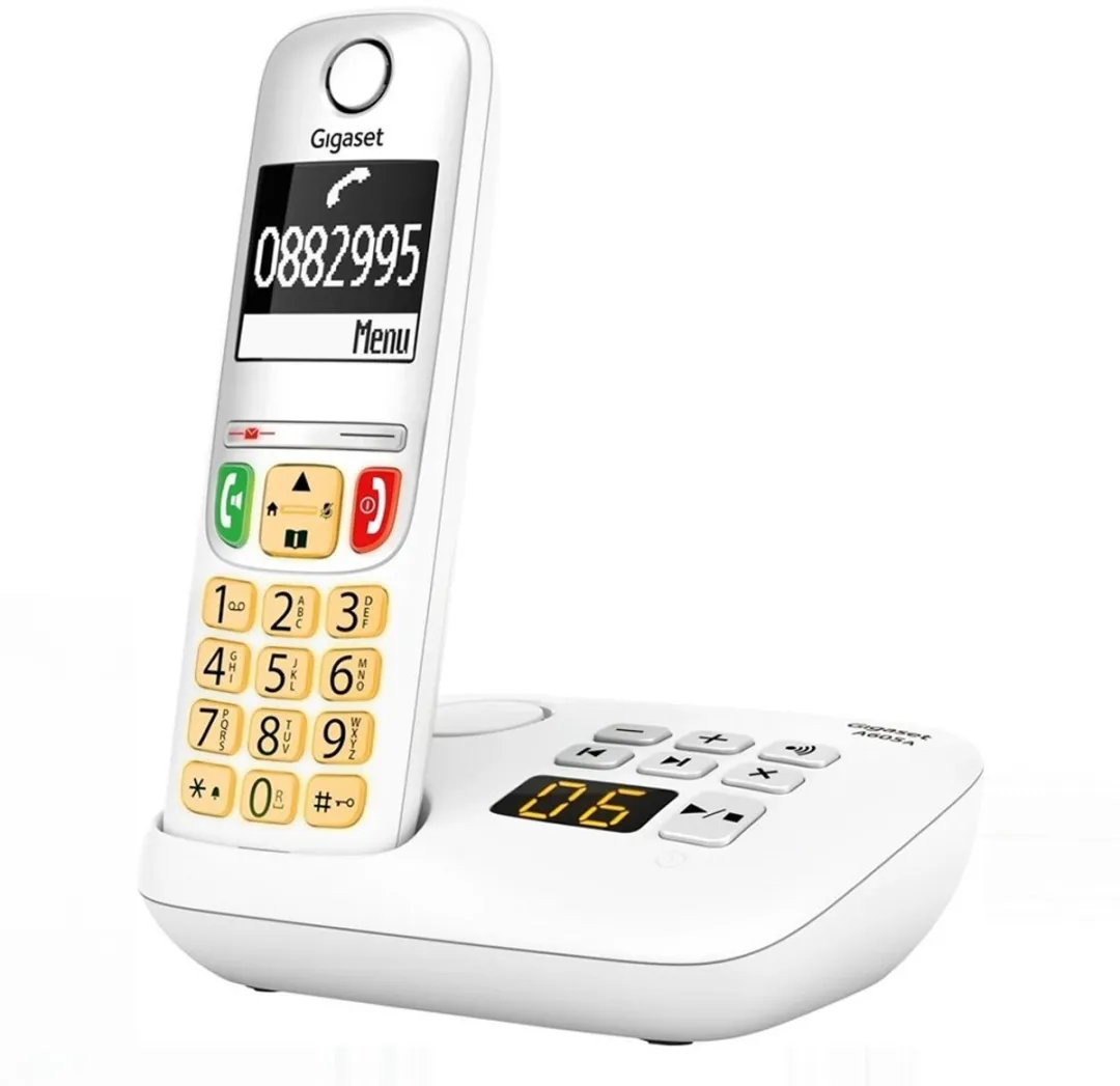 Gigaset A605A Duo - draadloze telefoons met antwoordapparaat - grafisch display - eenvoudige bediening - wit