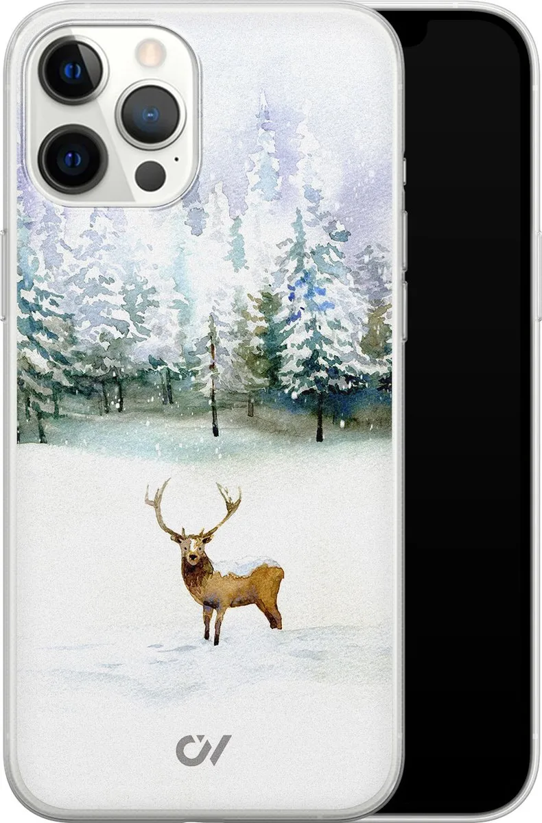 Casevibes Hoesje iPhone 12 Pro Max - Rendier/Wit - A/12PM/UV/031