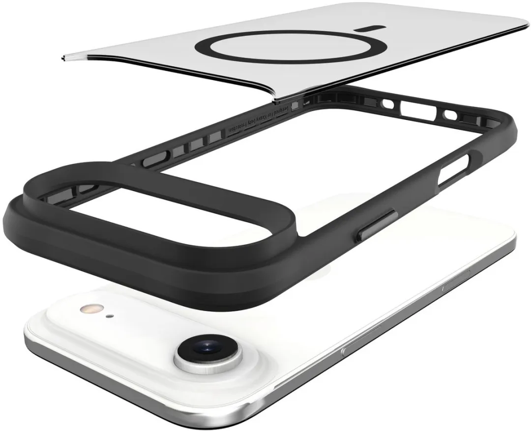 Buddi Hybrid Hoesje Apple iPhone Air - MagSafe Matte Zwart - afbeelding 6 van 6