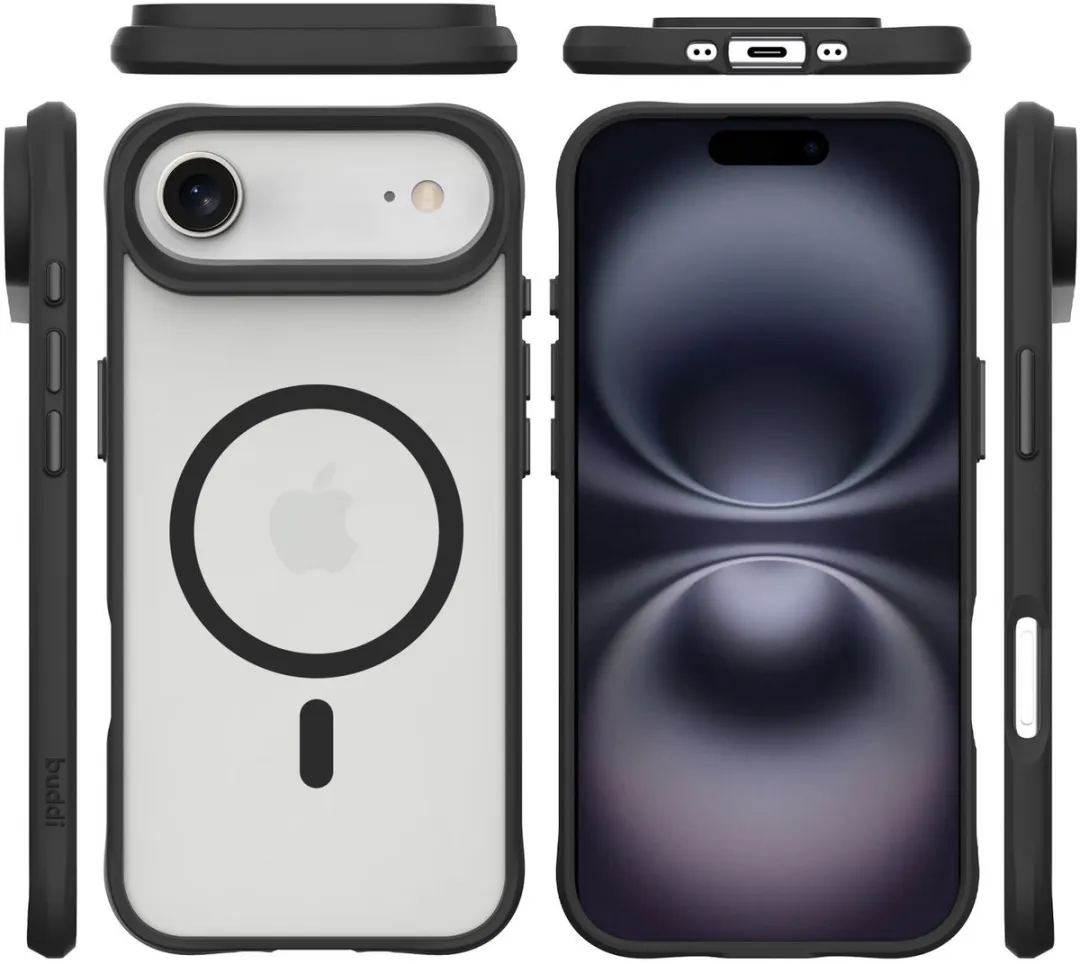 Buddi Hybrid Hoesje Apple iPhone Air - MagSafe Matte Zwart