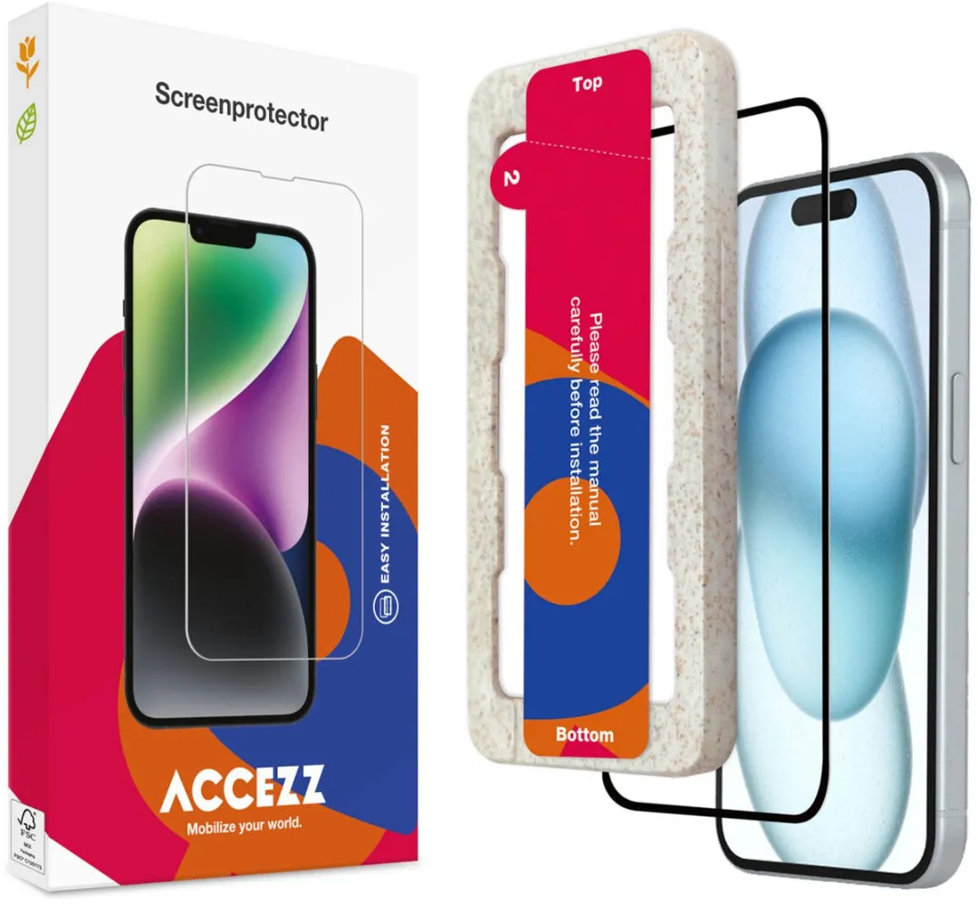 Accezz iPhone 15 Plus Schermbeschermer - Gehard Glas