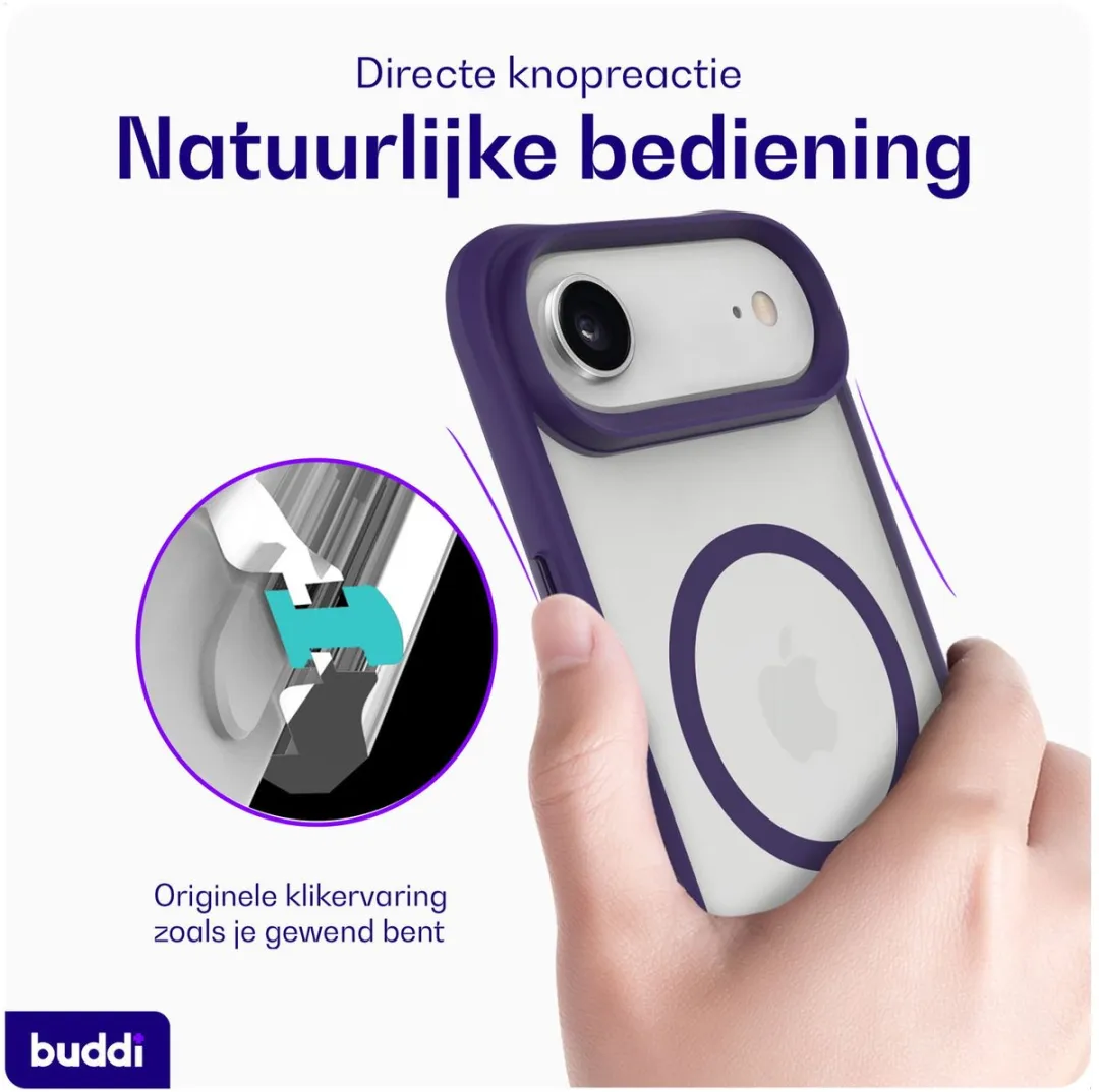 Buddi Hybrid Hoesje Apple iPhone Air - MagSafe Paars