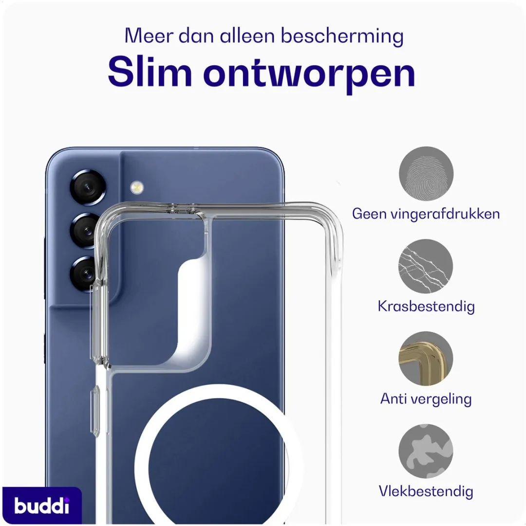 Buddi Core Hoesje Samsung Galaxy S21 FE - MagSafe - Transparant - afbeelding 6 van 6