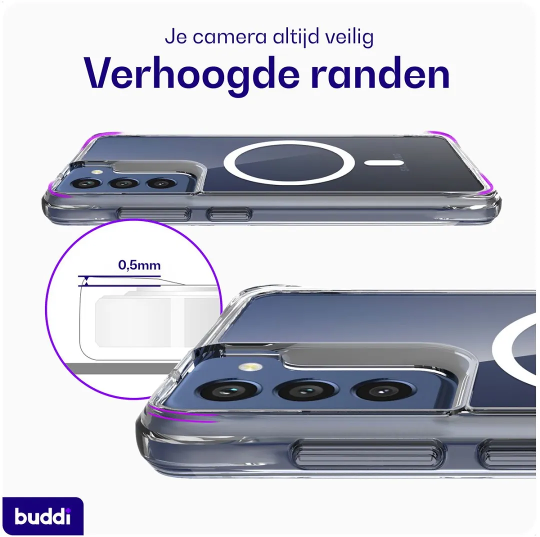 Buddi Core Hoesje Samsung Galaxy S21 FE - MagSafe - Transparant
