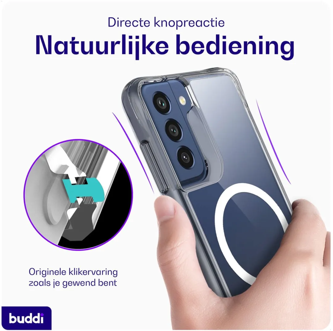 Buddi Core Hoesje Samsung Galaxy S21 FE - MagSafe - Transparant