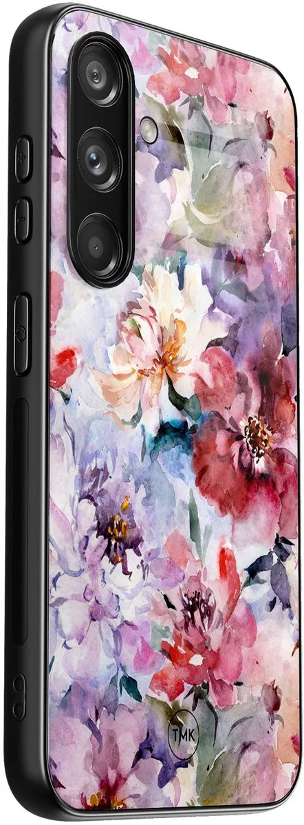 Casevibes Hoesje Samsung Galaxy S24 Bloemen Acryl - Paars - afbeelding 2 van 3