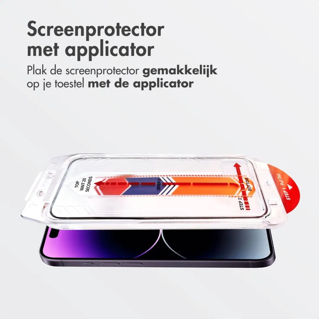 Accezz Screenprotector iPhone 14 Pro - Glas - Anti-stof applicator