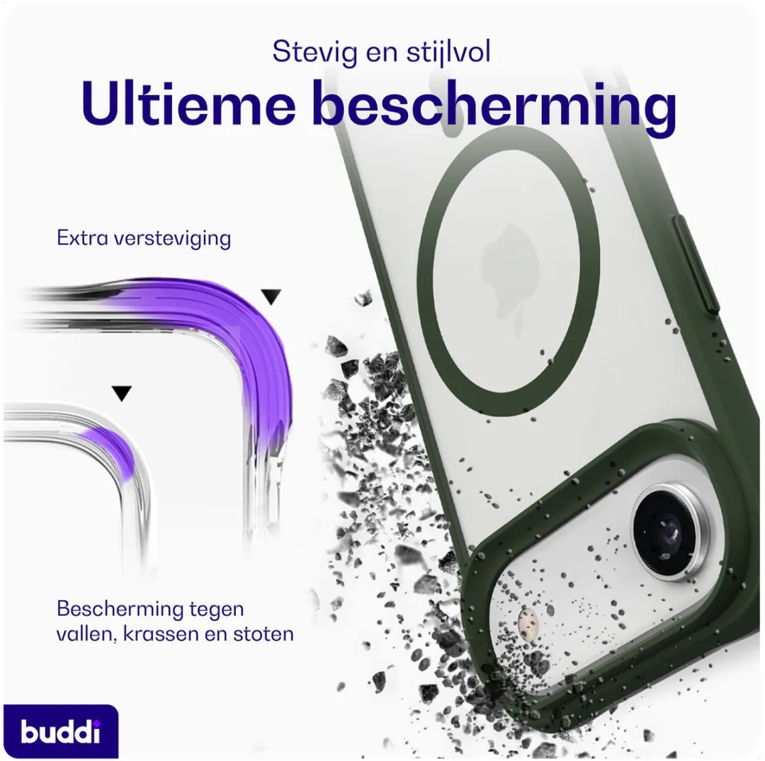 Buddi Hybrid Hoesje Apple iPhone Air - MagSafe Groen - afbeelding 6 van 6