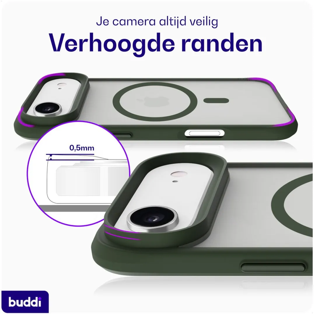 Buddi Hybrid Hoesje Apple iPhone Air - MagSafe Groen